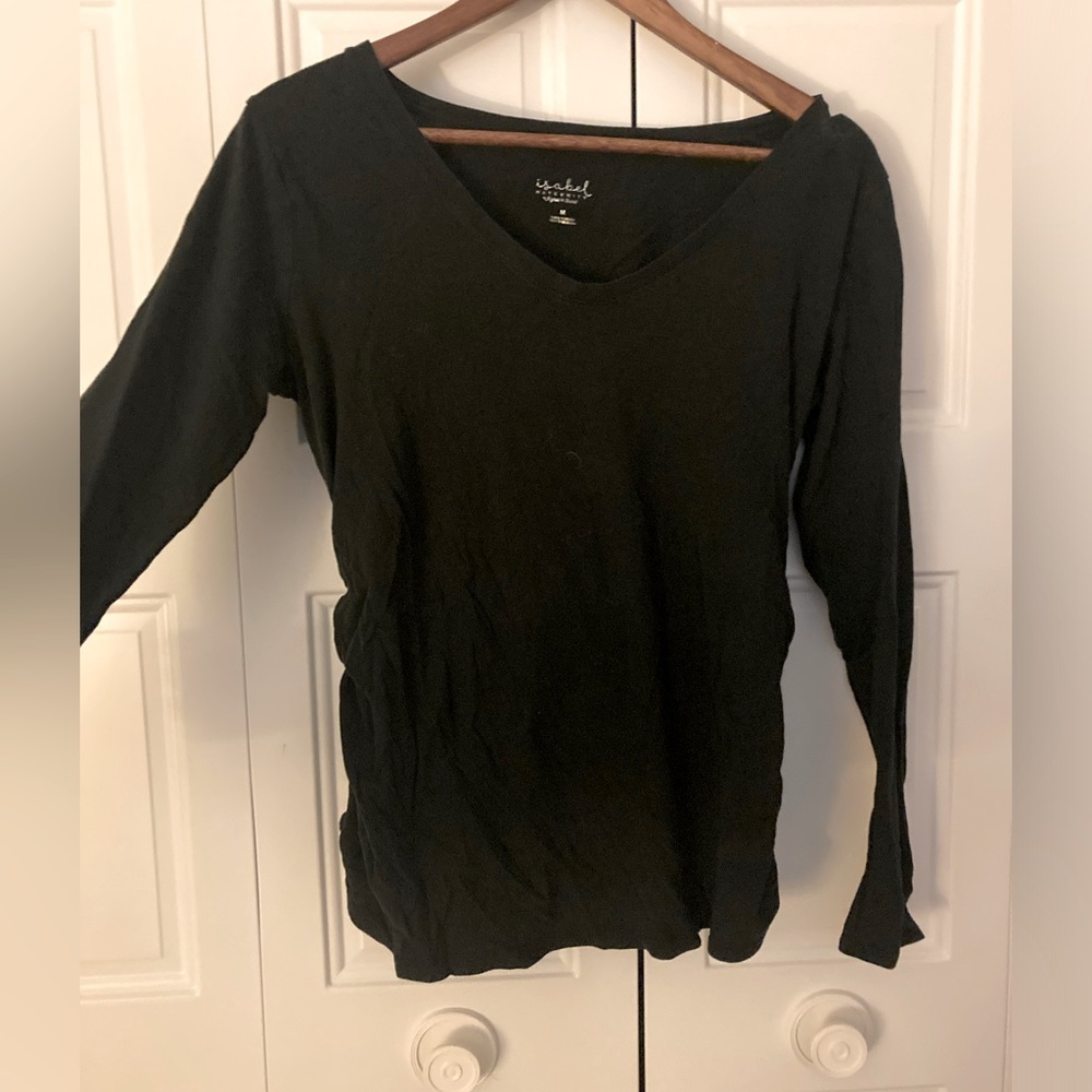 Black women’s Maternity Long Sleeve shirt